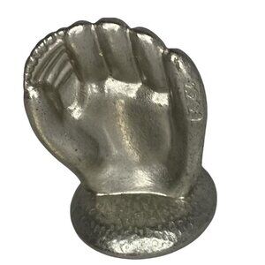 Sports Baseball Glove Token Replacement Game Piece Part Pewter Metal Lot of 3